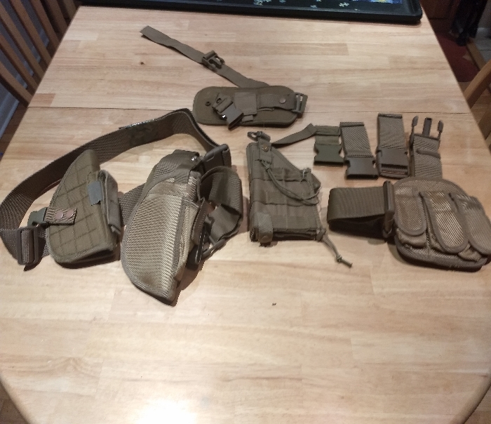 Highland tactical backpack pistol leg pouches drop pouch along with ...