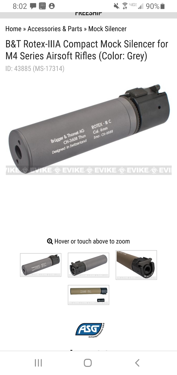 SOLD Asg B&t Rotex Iii Suppressor | HopUp Airsoft