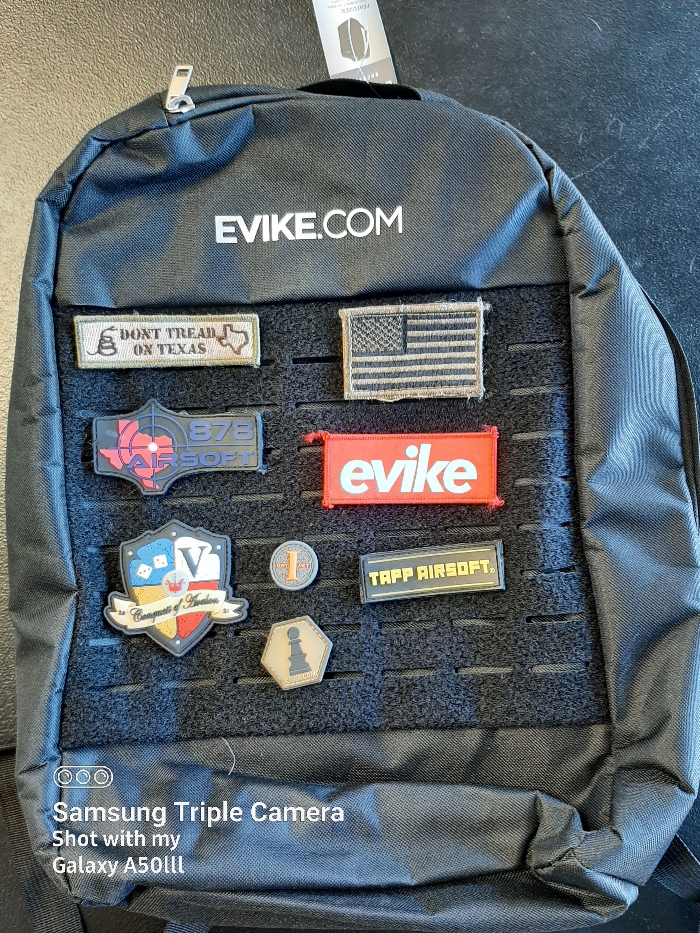 SOLD Evike.com Patch Panel EDC Morale Tactical Backpack
