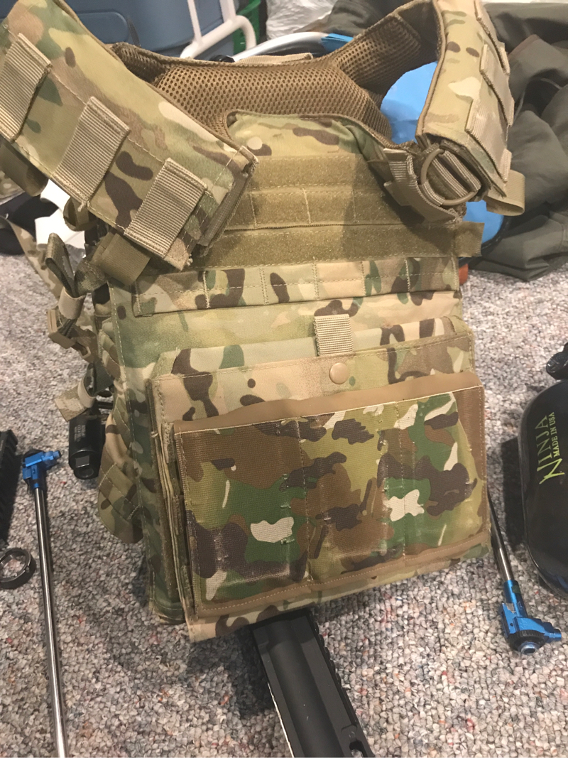 Sold Plate Carrier With Gmr Minimap And Blue Force Gear Pouch Hopup