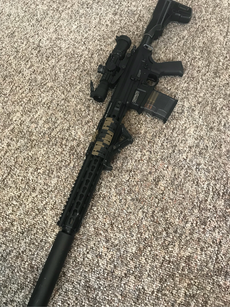 SOLD Completly Upgraded DMR G&G MBR 308 Rifle R-Hop Prometheus, Madbull ...