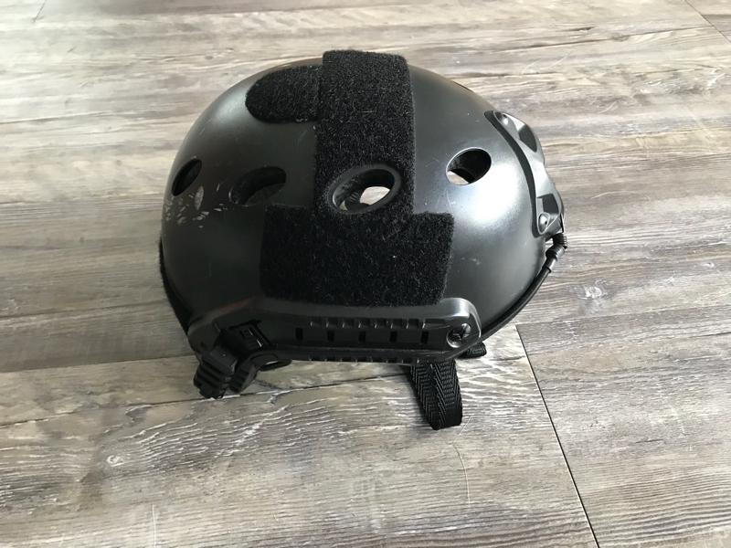 Sold Helmet (fast, Emerson, Bump, Ext) Black With Visor Good Condition 