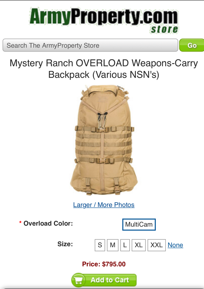 Mystery Ranch Overload pack | HopUp Airsoft