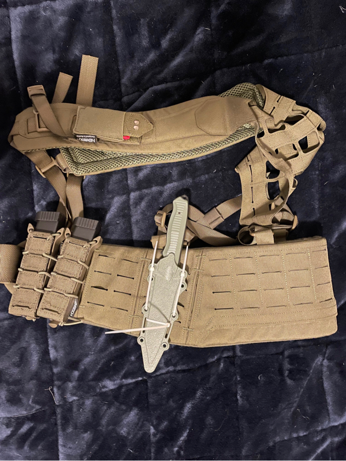 SOLD Novritsch battle belt, harness, rubber knife, and dead rag | HopUp ...