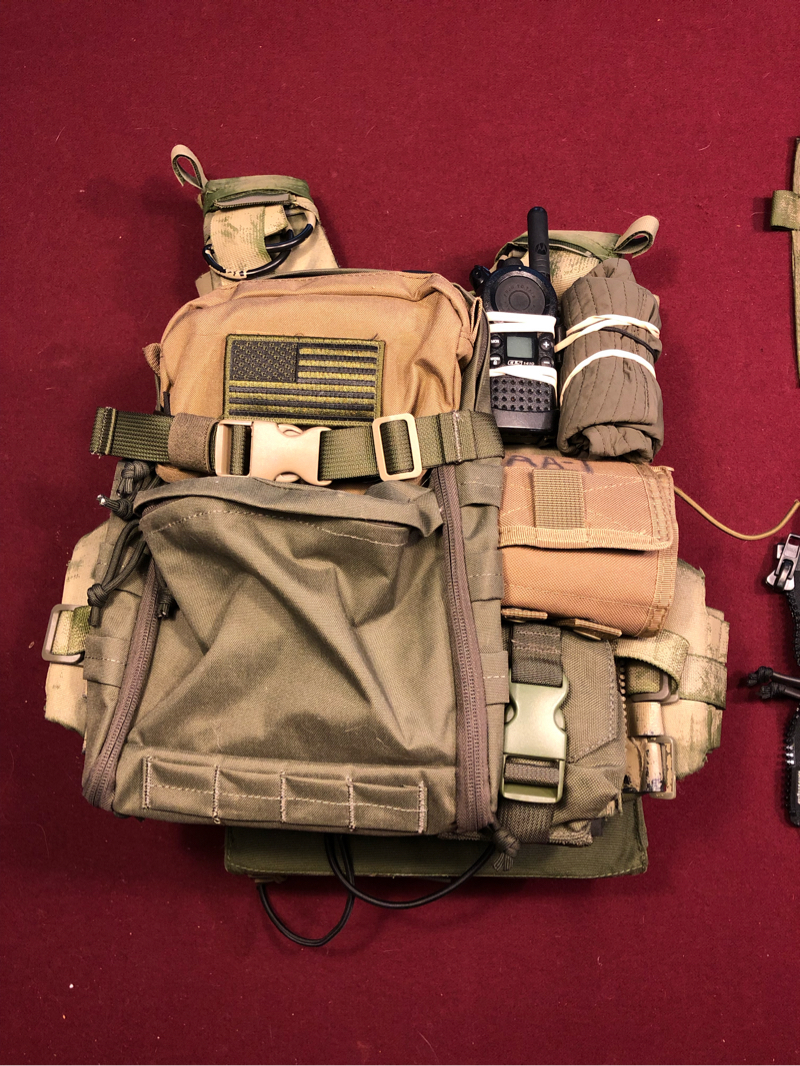 SOLD *PRICE DROP* TMC AVS Plate Carrier Setup with 2 Front placards and ...