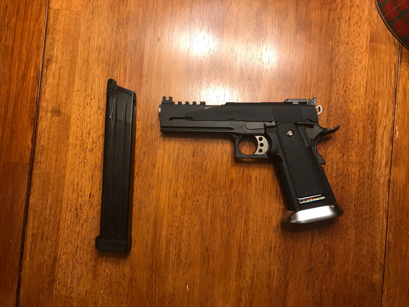 Sold We Tech Hi Capa With Extended Mag And Short Strokes Hopup Airsoft