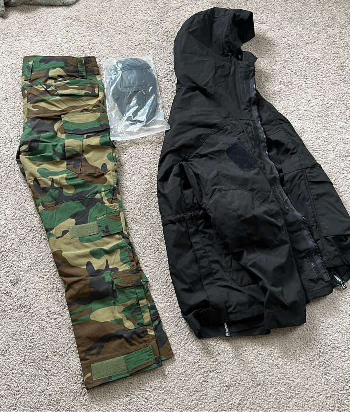 Tactical Black Jacket | M81 Woodland Combat Pants | HopUp Airsoft