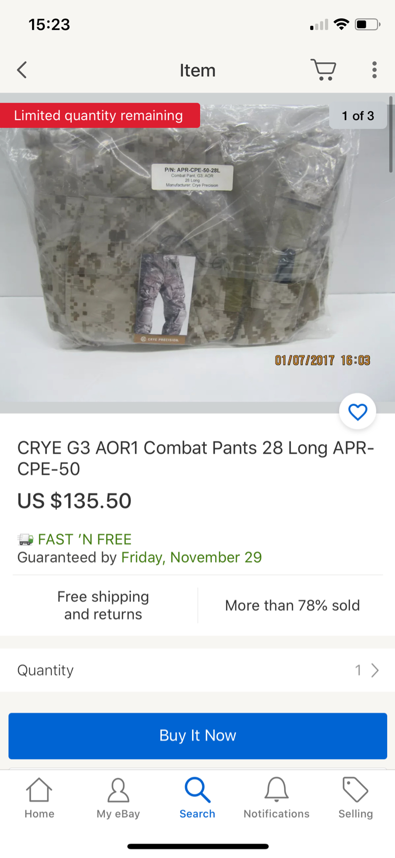 SOLD WTB Crye or Semapo Gear G3 AOR1 Combat Pants | HopUp Airsoft