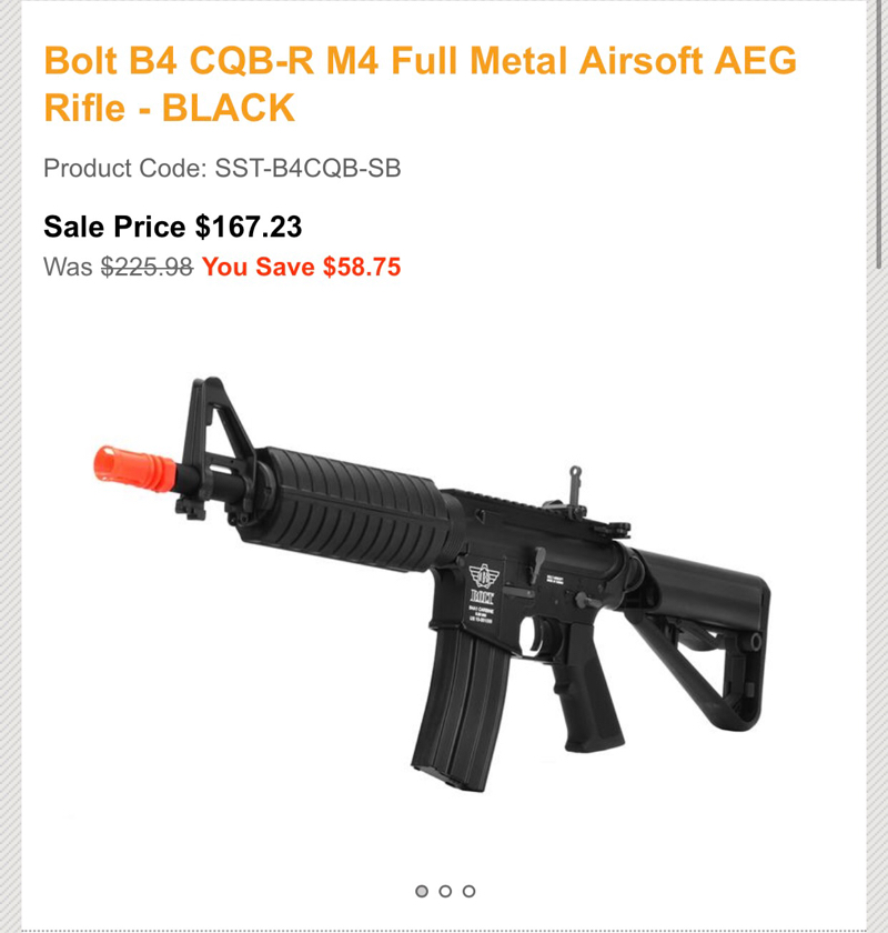 SOLD Bolt B4 CQB-R M4 Full Metal Airsoft AEG Rifle | HopUp Airsoft