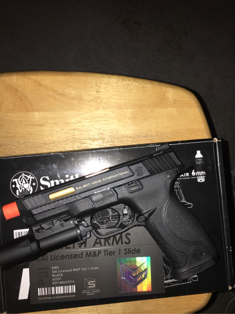 SOLD S&W M&P 9 SAI EMG Edition GBB w X300V SF Clone Tac Light | HopUp  Airsoft