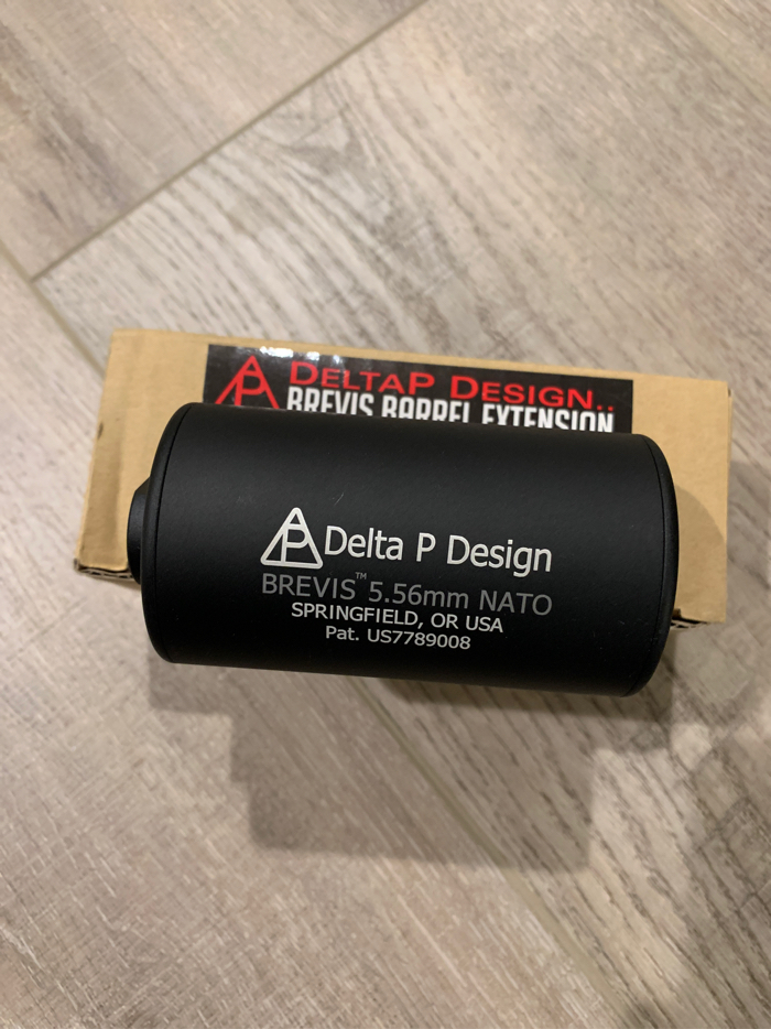 SOLD Delta P Brevjs barrel extension suppressor black | HopUp Airsoft