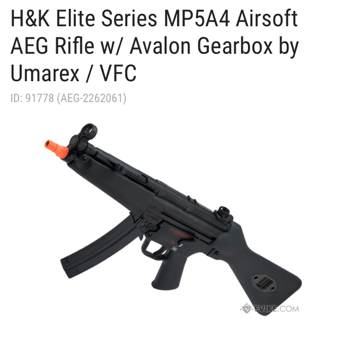 SOLD WTB Vfc Mp5 HopUp Airsoft