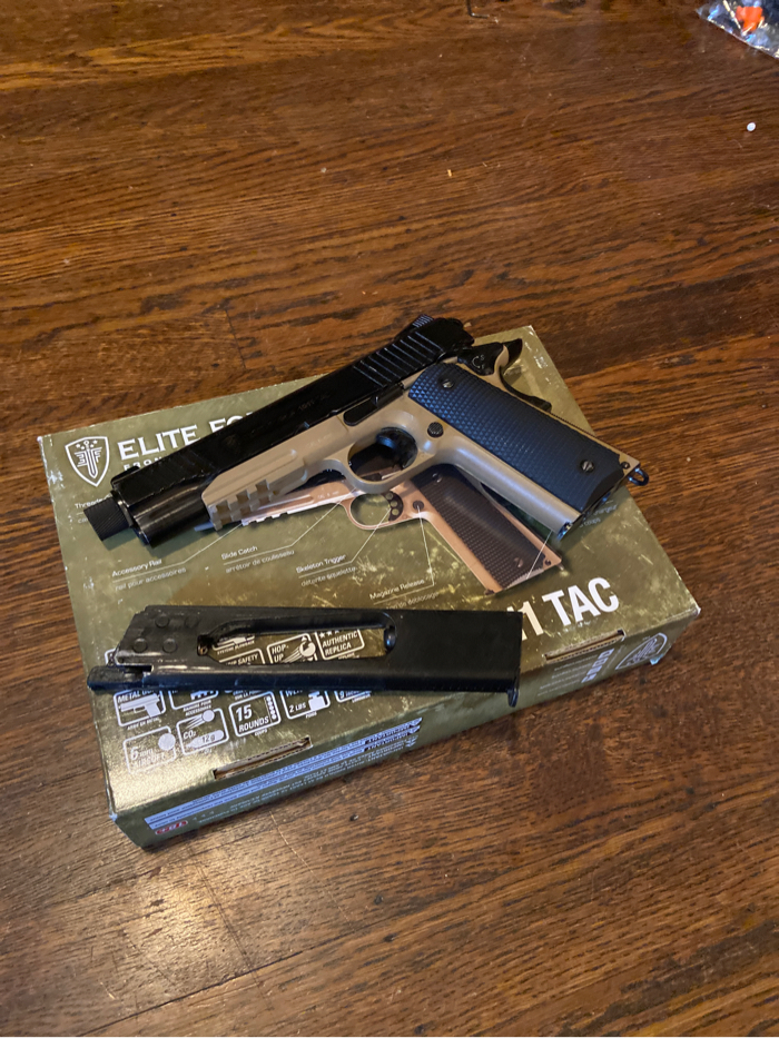 Sold Elite Force 1911 Tac With Extended Mag Hopup Airsoft 0529