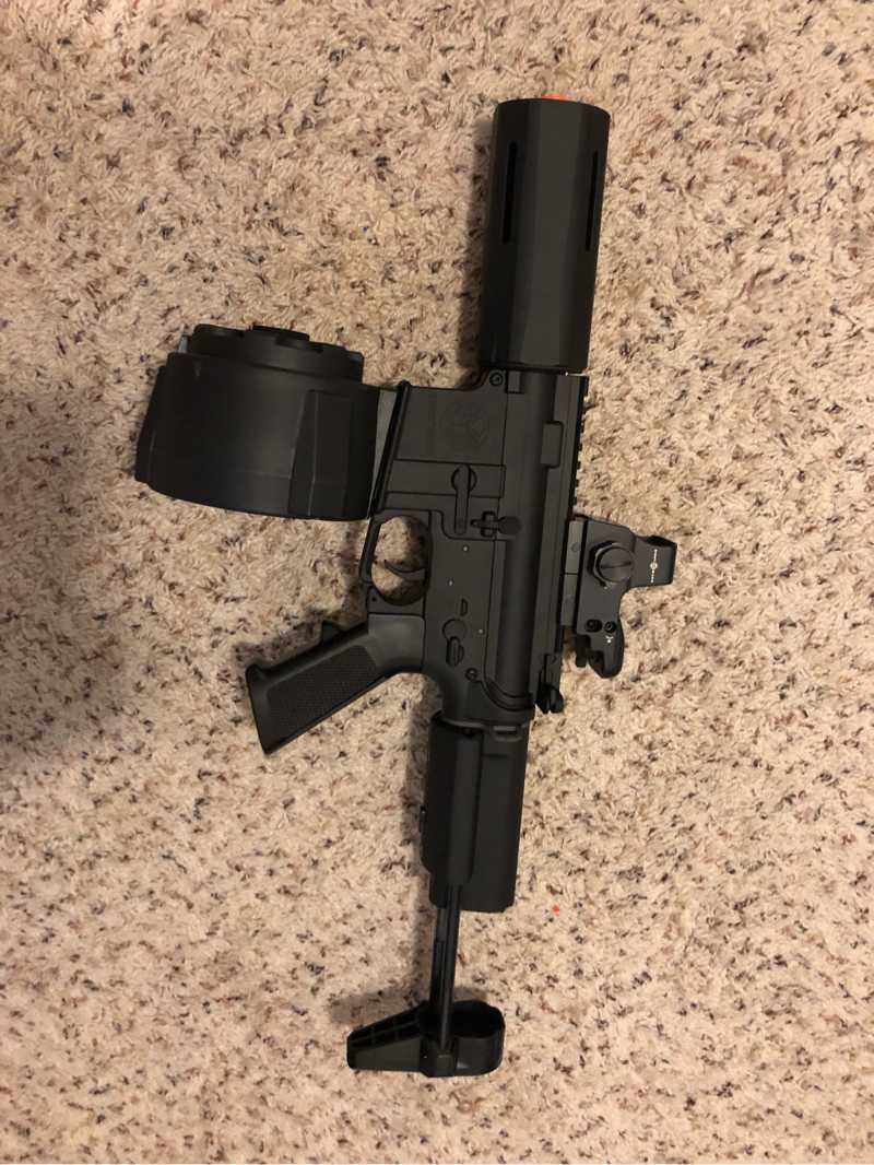 SOLD krytac alpha sdp with sightmark red dot and drum mag | HopUp