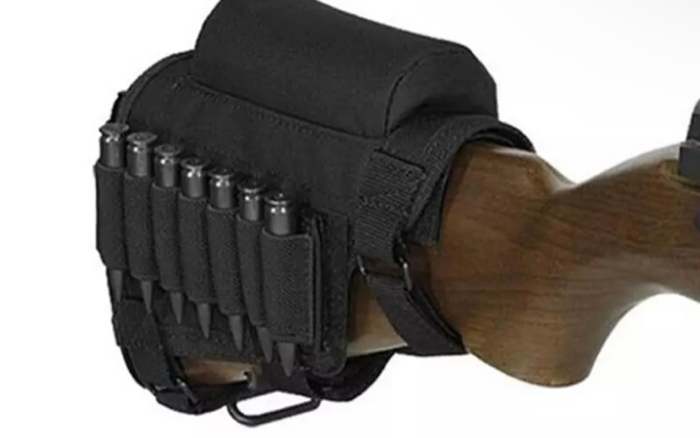 Adjustable Outdoor Tactical Butt Stock Rifle Cheek Rest Pouch