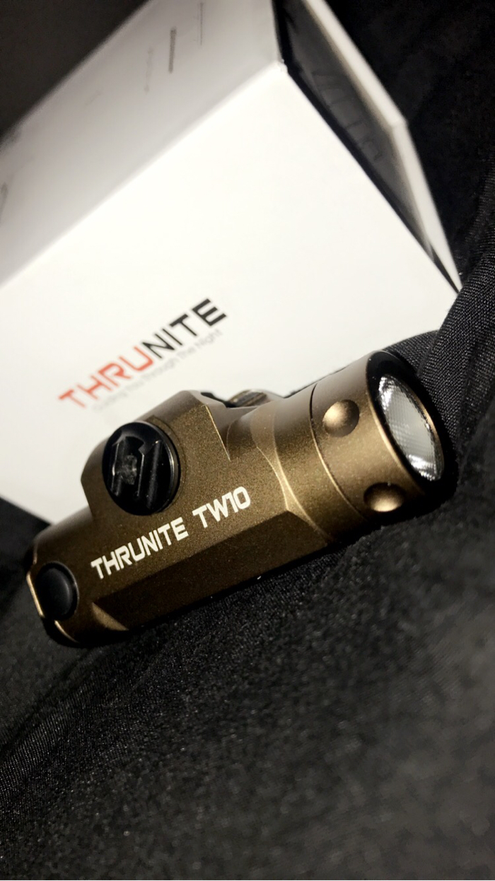 Thrunite Tw10 Weaponlight Customized Black Scout Survival Edition Usb C Rechargeable Rail Mount 