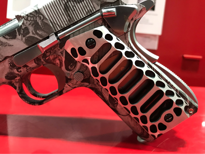 SOLD AW Custom double barrel 1911 skeletonized grips | HopUp Airsoft