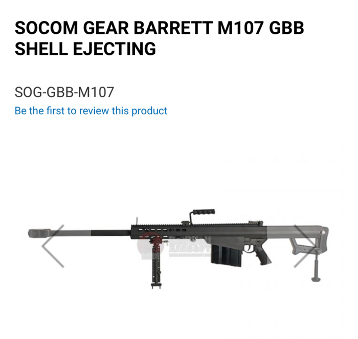 BARRETT SOCOM GEAR M107 GBB ( by SVOBODA )