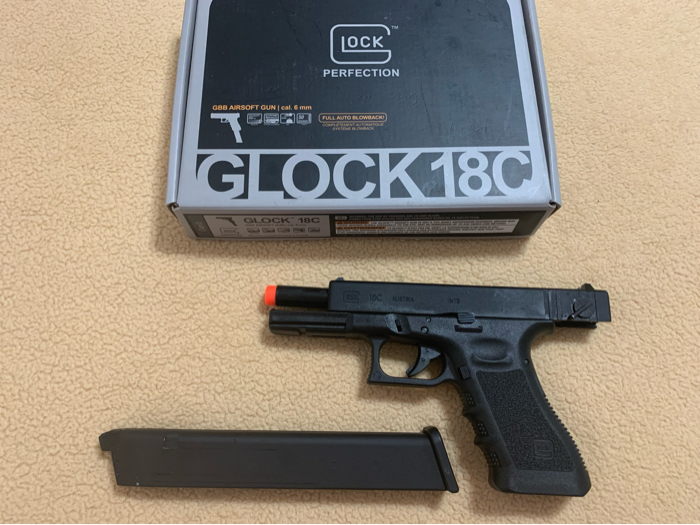 Sold Elite Force Fully Licensed Glock 18c Select Fire Gas Blowback Airsoft Pistol Hopup Airsoft 6368