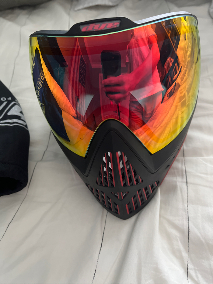 DYE i5 Paintball Mask Thermal FIRE Black/Red