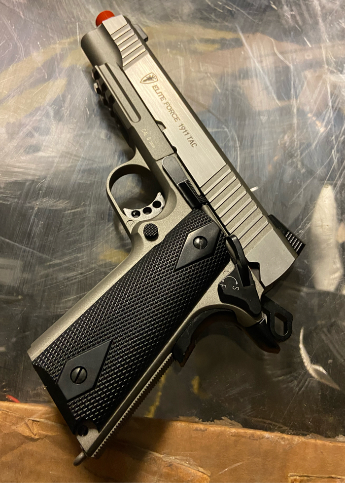 Full metal COLT 1911 Tactical Silver GBB | HopUp Airsoft