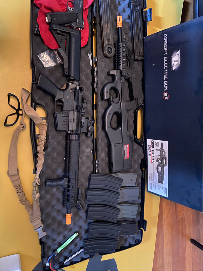 Full collection (Apex M4, P90, Colt MK IV) plus mags and plate