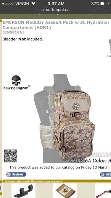 SOLD selling a Emerson map pack | HopUp Airsoft