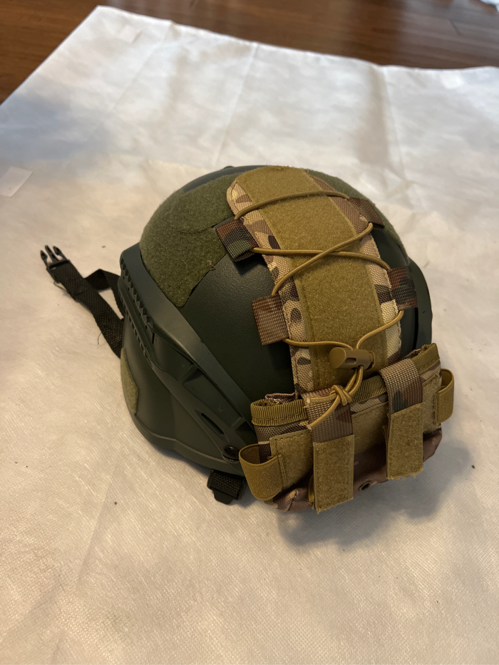 Olive green ACH with OCP storage pouch. | HopUp Airsoft